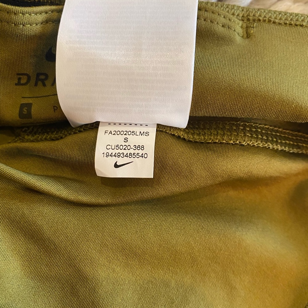 Nike | Performance One color block | Leggings | Olive | Size Small | NWT - Picture 4 of 9
